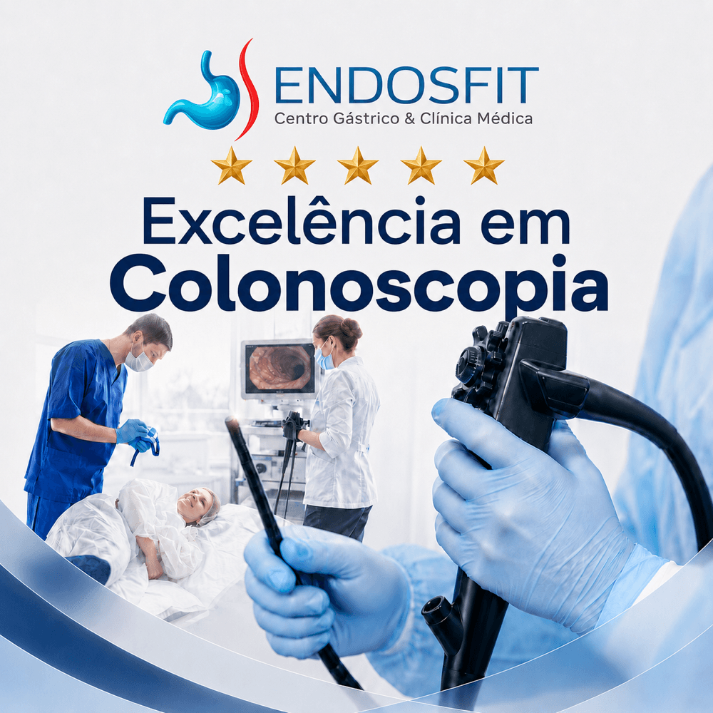 Equipe realizando colonoscopia na EndosFit